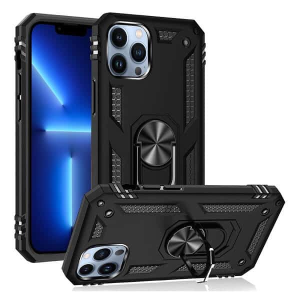 Apple iPhone 13 Pro Max Magnetic Ring Rugged Shockproof Case Heavy Duty Protective Back Cover (Black) Apple iPhone 13 Pro Max Magnetic Ring Rugged Shockproof Case Heavy Duty Protective Back Cover (Black)
